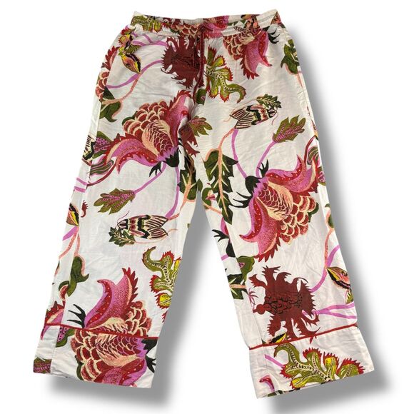 Anthropologie Other - Anthropologie Raphael Balme Floral Flannel Sleep/Lounge Pants Drawstring Sz L